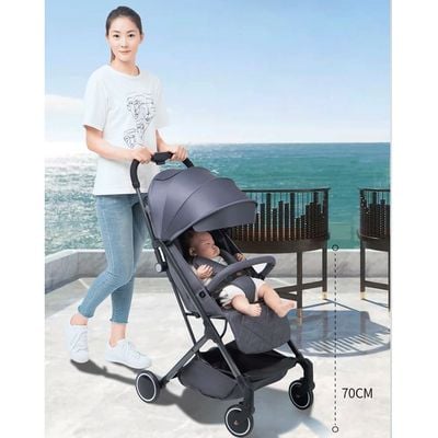 Travel Lite Stroller - SLD by Teknum with Sunveno Styler Fashion diaper Bag - Dark Grey
