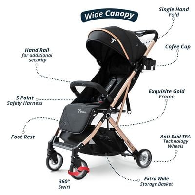 Teknum Explorer Travel Stroller - Black