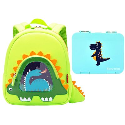 Nohoo Steg Aurous Backpack And Bento Lunch Box-Green