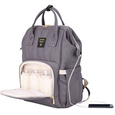 Sunveno Diaper Bag - Xl - Grey With Sunveno Stroller Hooks