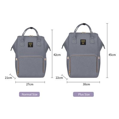 Sunveno Diaper Bag - XL - Grey with Sunveno Stroller Hooks