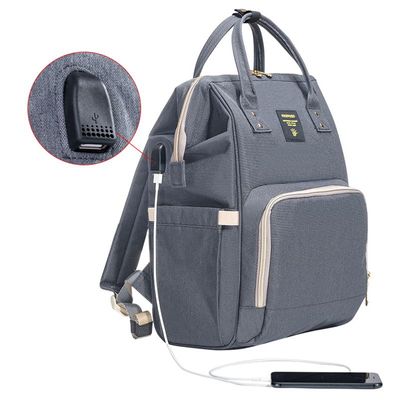 Sunveno Diaper Bag with USB - Grey