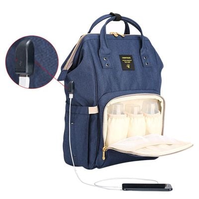 Sunveno Diaper Bag with USB - Navy Blue