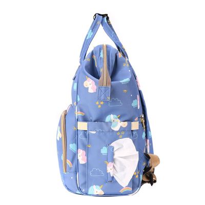 Sunveno Diaper Bag With Usb - Unicorn Blue
