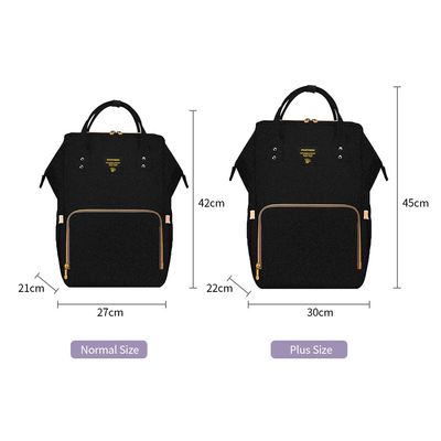 Sunveno Diaper Bag - Xl - Black With Sunveno Stroller Hooks
