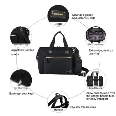 Little Story Zera Mom Dad Diaper Bag - Black