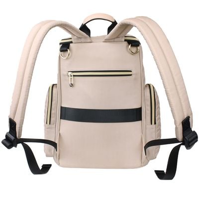 Little Story Georgia Diaper Bag wt Changing Pad & Stroller Hooks - Ivory