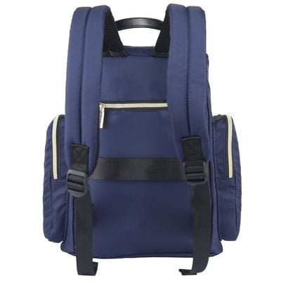 Little Story Georgia Diaper Bag wt Changing Pad & Stroller Hooks - Navy Blue