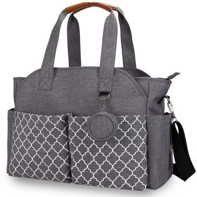 Little Story Signature Diaper Bag - Grey