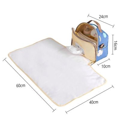 Sunveno Diaper Changing Clutch w / t Mat - Unicorn Blue