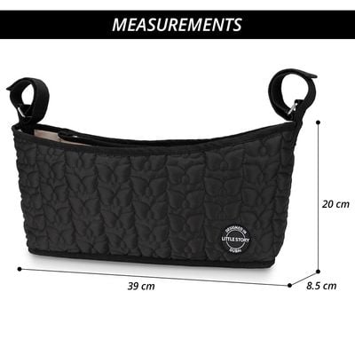 Little Story Premium Stroller Bag - Quilted - Black