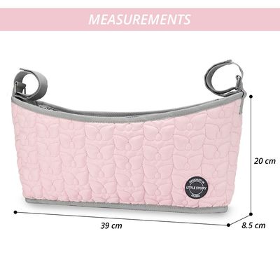 Little Story Premium Stroller Bag - Quilted - Pink