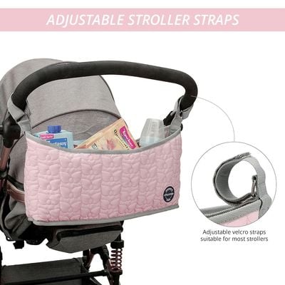 Little Story Premium Stroller Bag - Quilted - Pink