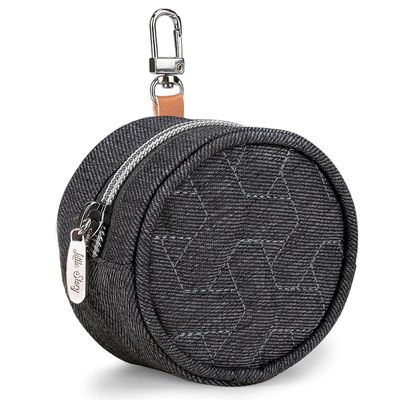 Little Story Quilted Diaper Backpack W/ Pacifier Bag And Stroller Hooks-Grey
