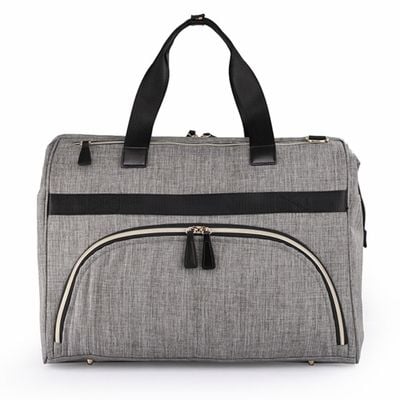 Little Story Gabrielle Mom Dad XL Travel Diaper Bag w / Diaper Changing Mat - Grey