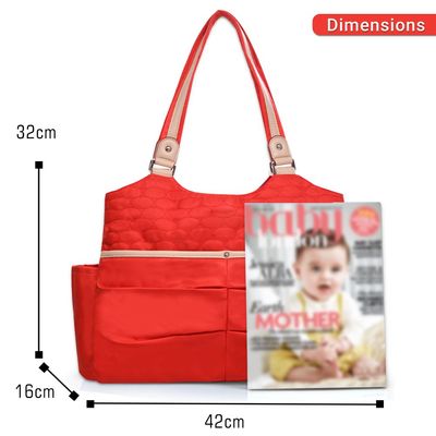 Sunveno Fashion Diaper Tote Bag - Red