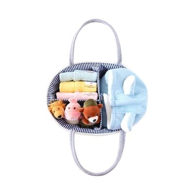 Little Story Cotton Rope Diaper Caddy - Grey