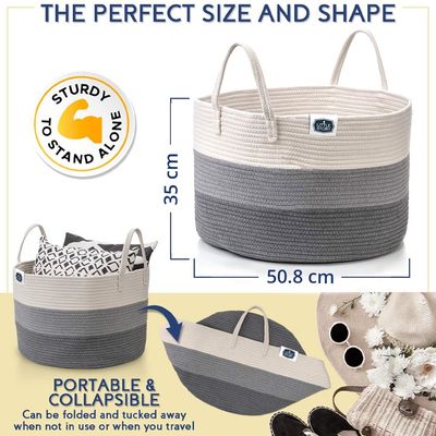 Little Story Multipurpose/Laundry Caddy Basket Xxl - Grey
