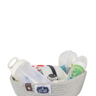 Little Story Multipurpose Rope Baskets - Set of 3 - Grey