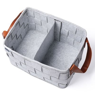 Little Story Multipurpose / Laundry Caddy Basket Felt - Grey