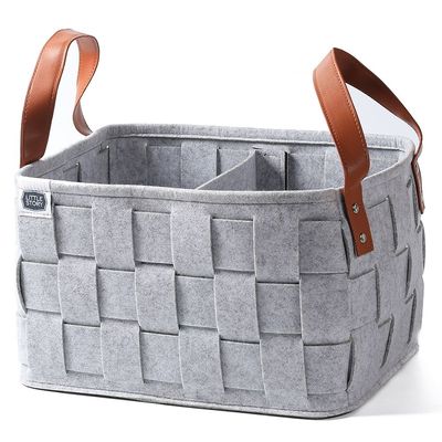 Little Story Multipurpose / Laundry Caddy Basket Felt - Grey