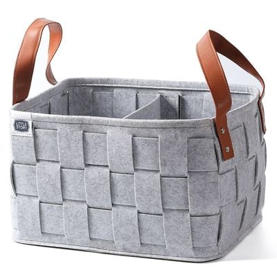 Little Story Multipurpose/Laundry Caddy Basket Felt - Grey