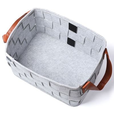 Little Story Multipurpose / Laundry Caddy Basket Felt - Grey