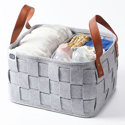 Little Story Multipurpose / Laundry Caddy Basket Felt - Grey