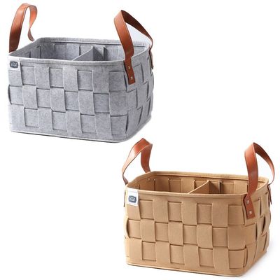 Little Story Multipurpose / Laundry Caddy Basket Felt - Grey