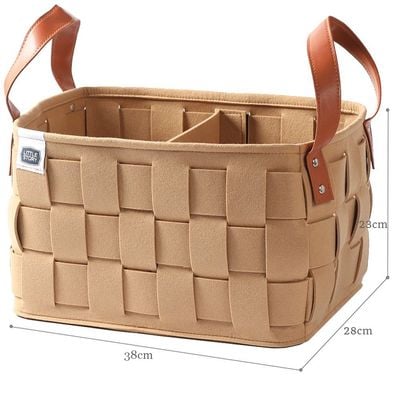 Little Story Multipurpose / Laundry Caddy Basket Felt - Khaki