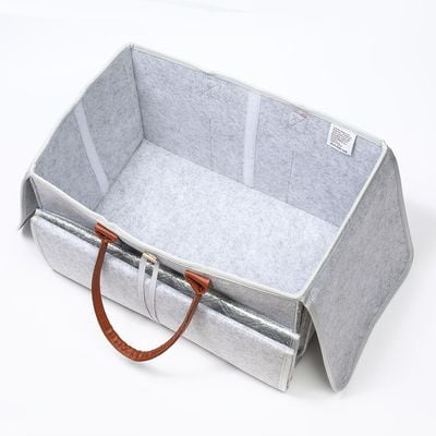 Little Story 2in1 Diaper Caddy with Mat XL - Grey