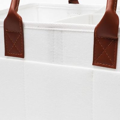 Little Story Diaper Caddy + Travel Pouch - Medium - White