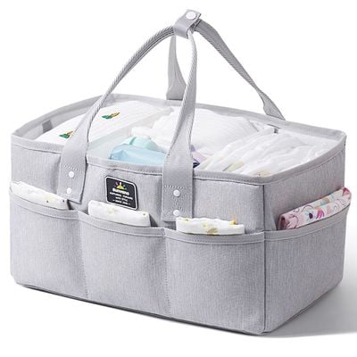 Sunveno Diaper Caddy With 50Pcs Changing Mats - Grey
