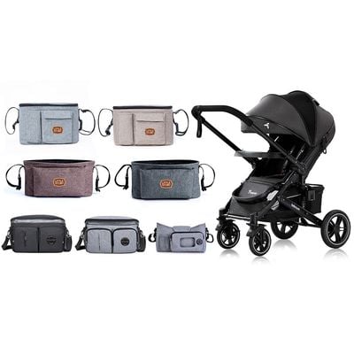 Little Story Stroller Organizer Travel Bag - Grey