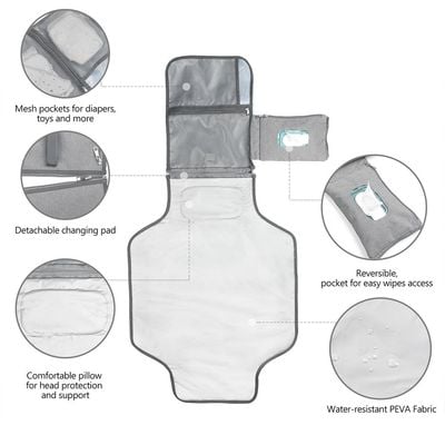 Little Story Diaper Changing Station Kit - Grey