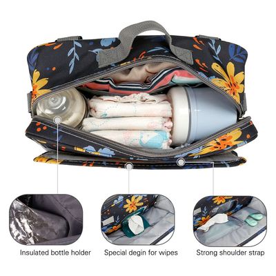 Little Story Baby Diaper Changing Clutch Kit - Floret Grey
