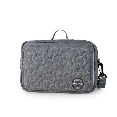 Little Story Baby Diaper Changing Clutch Kit - Quilted Grey