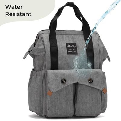 Little Story Elite Diaper Bag w / Stroller Hooks & Changing mat - Grey