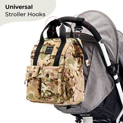 Little Story Elite Diaper Bag W/ Stroller Hooks & Changing Mat -Camouflage