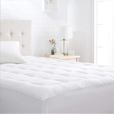 Vital Down-Alternative Mattress Topper Pad - Fiber White Soft Fluffy (Double Size -W120 x L200 cm)