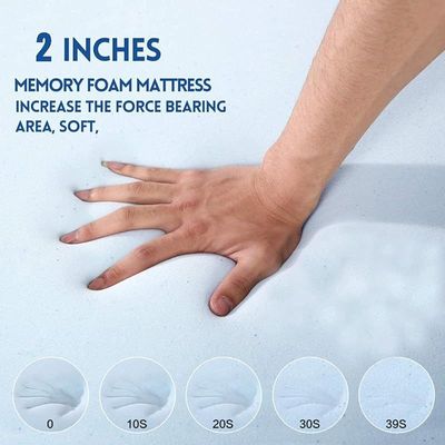 Vital Memory Foam (Visco) Mattress Topper Height of 5 cm With Removable Knitted Fabric Cover (Queen - 160 x 200)