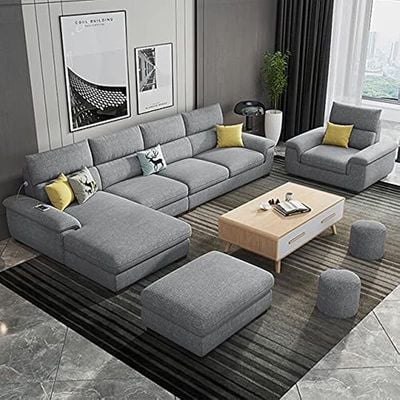 Vital Overstuffed Multifunction Wood Frame Furniture Sofa Living Room Full Set