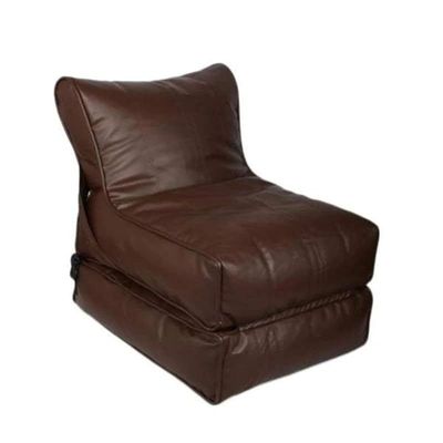 Bean Bag Bed Chair Sofa Bed Leather Wallow Filp - Out Lounger relaxing bed chair relaxer ideal for hostels hotel hospitals (Brown)