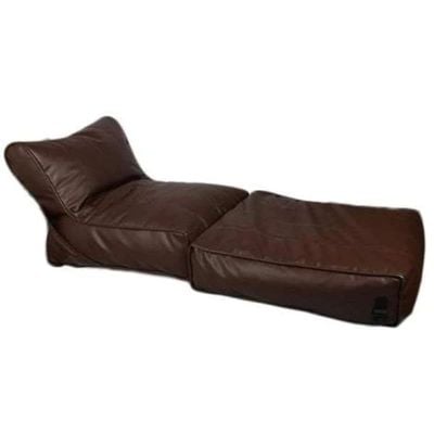 Bean Bag Bed Chair Sofa Bed Leather Wallow Filp - Out Lounger relaxing bed chair relaxer ideal for hostels hotel hospitals (Brown)