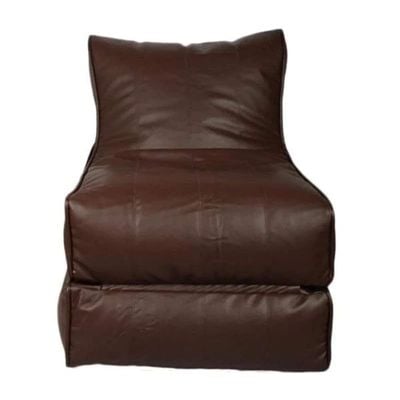 Bean Bag Bed Chair Sofa Bed Leather Wallow Filp - Out Lounger relaxing bed chair relaxer ideal for hostels hotel hospitals (Brown)