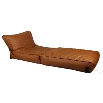Bean Bag Bed Chair Sofa Bed Leather Wallow Filp - Out Lounger relaxing bed chair relaxer ideal for hostels hotel hospitals (Orche brown)