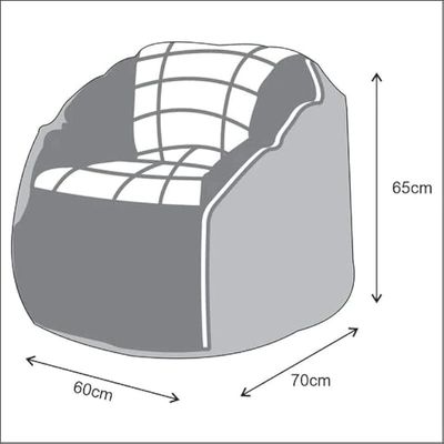 Vital Bean Bag Sports Chair  Queen Sized Bean Bag Sofa (BLACK)