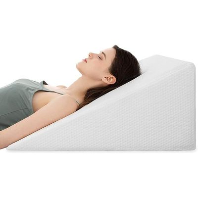 Vital Bed Wedge Pillow with Memory Foam  Wedge Pillow for Snoring, Neck Pillow for Pain Relief, Shoulder Pain, Back Pillow for Sitting in Bed, Heartburn Relief - Large: 12"