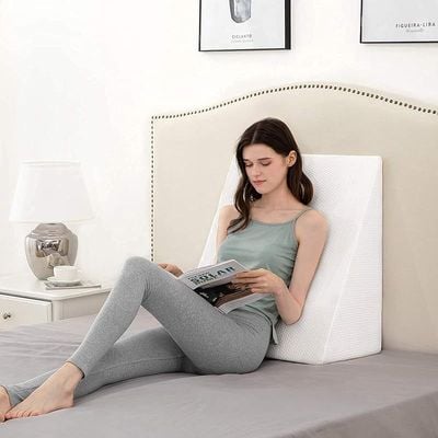 Vital Bed Wedge Pillow with Memory Foam  Wedge Pillow for Snoring, Neck Pillow for Pain Relief, Shoulder Pain, Back Pillow for Sitting in Bed, Heartburn Relief - Standard: 8"