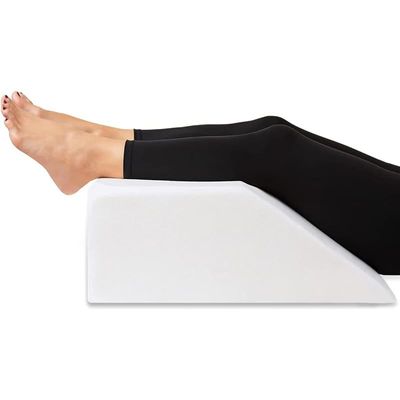 Leg Elevation Memory Foam with Removeable, Washable Cover - Elevated Pillows for Sleeping, Blood Circulation, Leg Swelling Relief and Sciatica Pain Relief (Standard: 8")